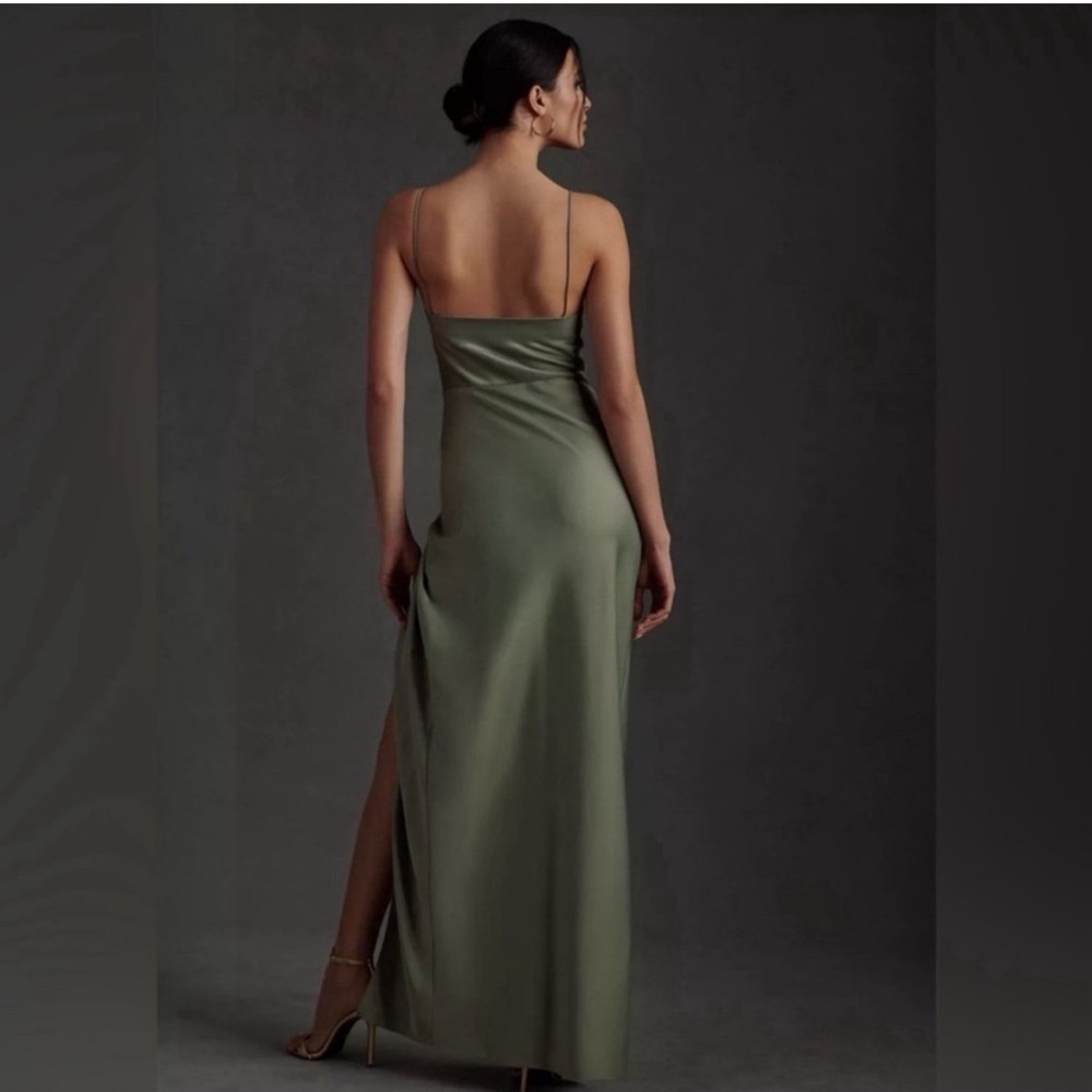 ANTHROPOLOGIE BHLDN Freya Satin Charmeuse Sleeveless Cocktail Dress Women’s 6 - Picture 9 of 11